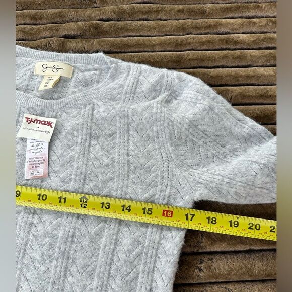 5 for $45 NWT Jessica Simpson Sweater Pullover Women Size M Gray Knit - Picture 7 of 8